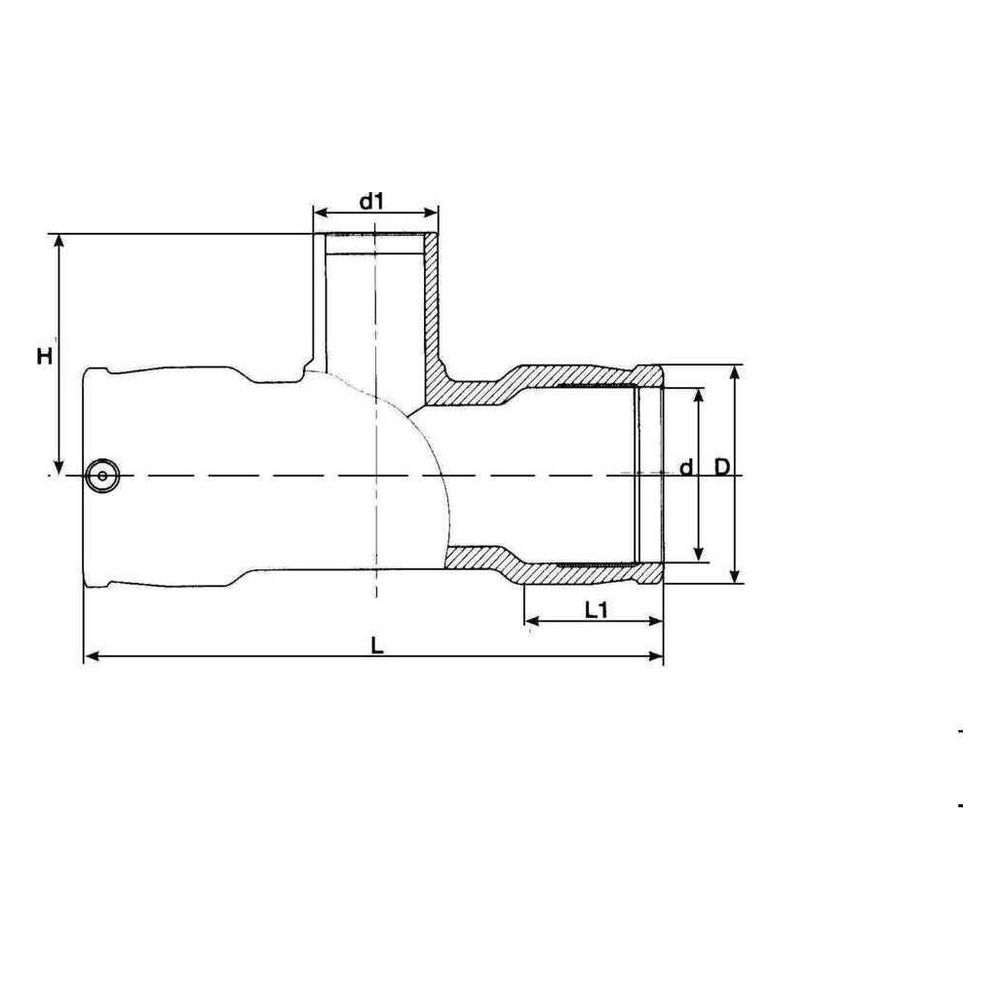 Rehau Smartfuse T-Stück, Rohraußendurchmesser 125x110x125mm, PE 100, PN 16, Schwarz... REHAU-12332121001 4007360218515 (Abb. 2)