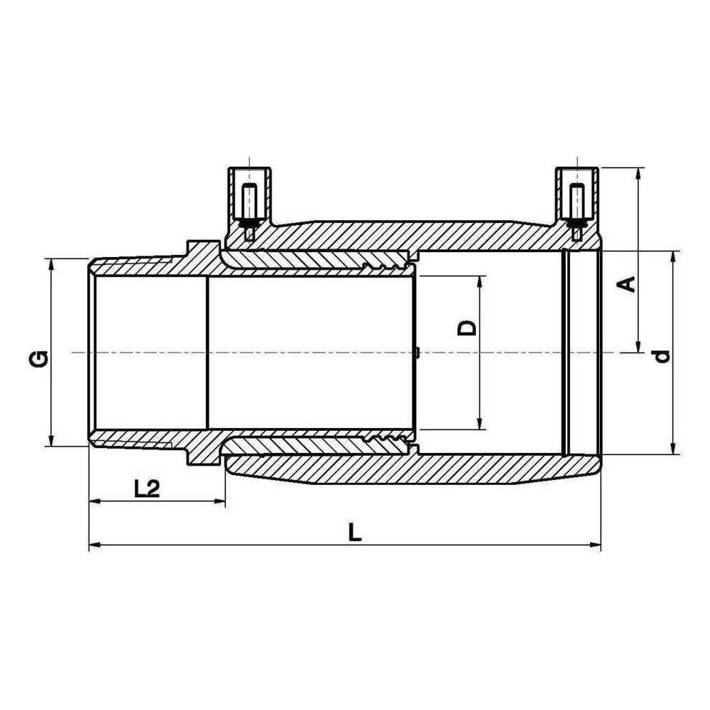 Rehau Fusapex 2.0 Übergang mit Außengewinde 50mm x R 1 1/2", Orange... REHAU-14847311001 4062178993283 (Abb. 3)