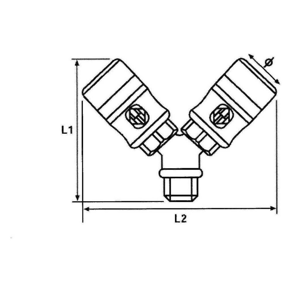 Rehau Verteiler mit 2 Sicherheitsschnellkupplungen, Außengewinde G 1/2"... REHAU-12497071001 4007360186265 (Abb. 2)
