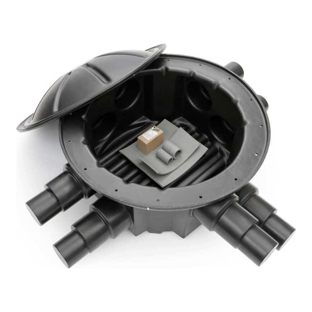 Rehau Nahwärmeschacht mit 8 Einlässen, Durchmesser 800mm, Polyethylen... REHAU-12085581001 4007360489458 (Abb. 2)