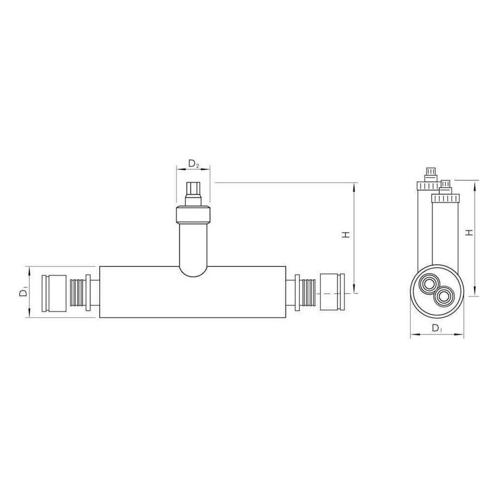Rehau Absperrarmatur UNO 25, SDR 11, vorgedämmt, mit Kugelhahn und Schiebehülsenüber... REHAU-13532851001 4007360425739 (Abb. 2)