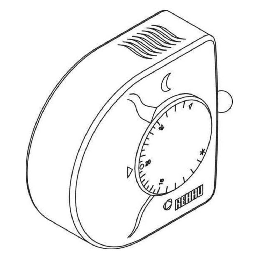 Rehau Raumregler Komfort 24V, Signalweiß... REHAU-12413231002 4007360075774 (Abb. 2)