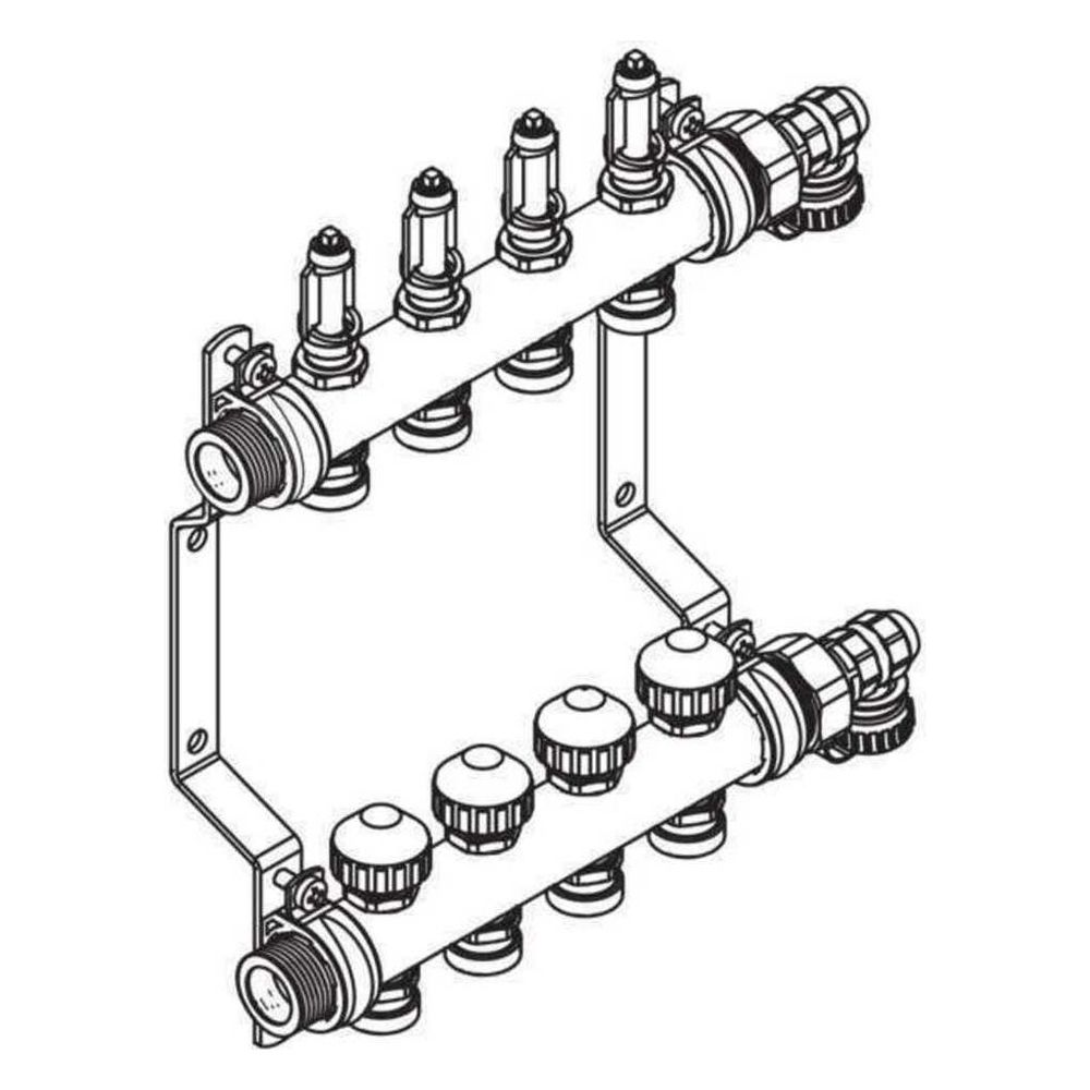 Rehau Heizkreisverteiler HKV-D Edelstahl 12 Kreise, mit integrierten Durchflussmesse... REHAU-12081211003 4007360530846 (Abb. 2)