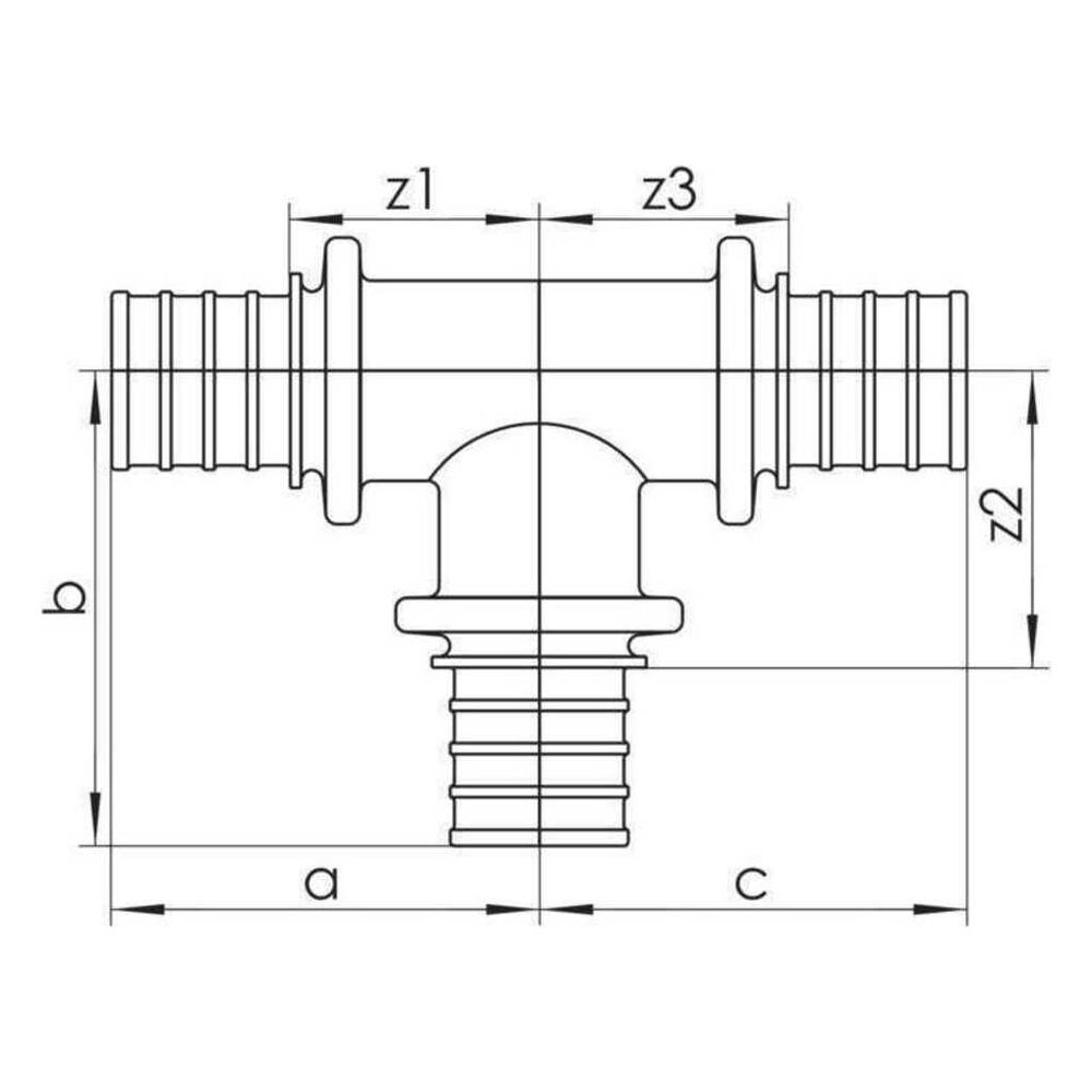 Rehau T-Stück SDR 7,4 LX, 32x32x25mm, Messing... REHAU-11680591001 4007360459451 (Abb. 3)