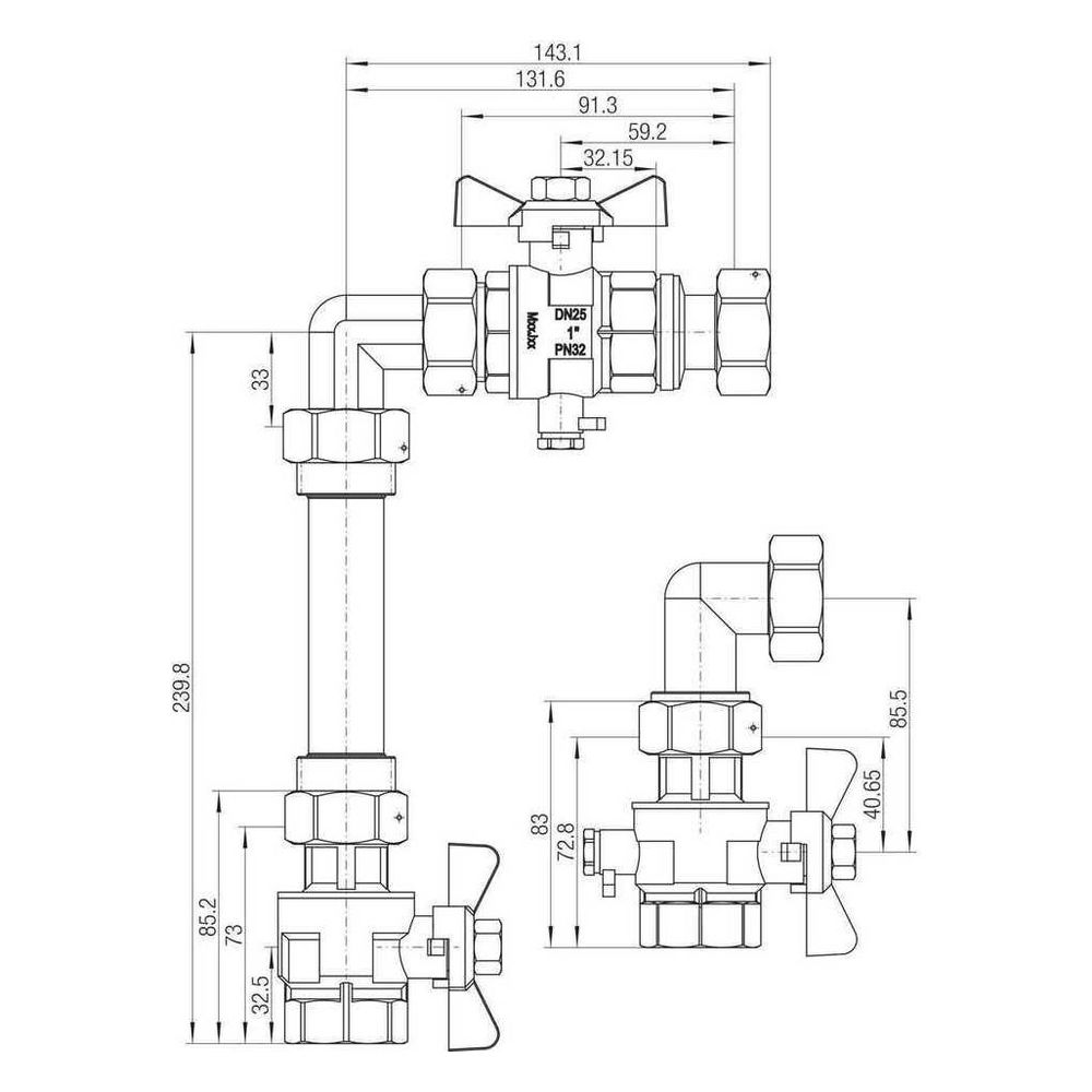 Rehau Wärmemengenzähler-Anbausatz vertikal... REHAU-12197571001 4007360555122 (Abb. 3)