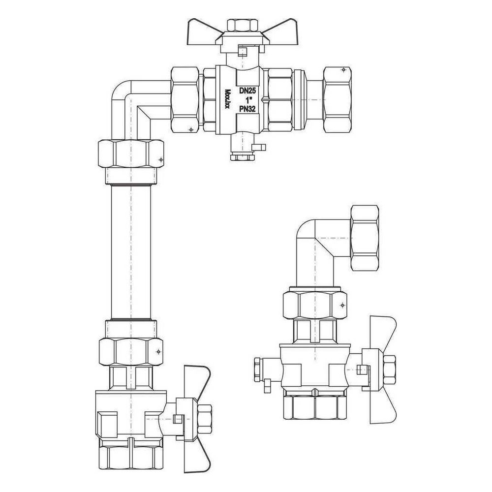 Rehau Wärmemengenzähler-Anbausatz vertikal... REHAU-12197571001 4007360555122 (Abb. 4)