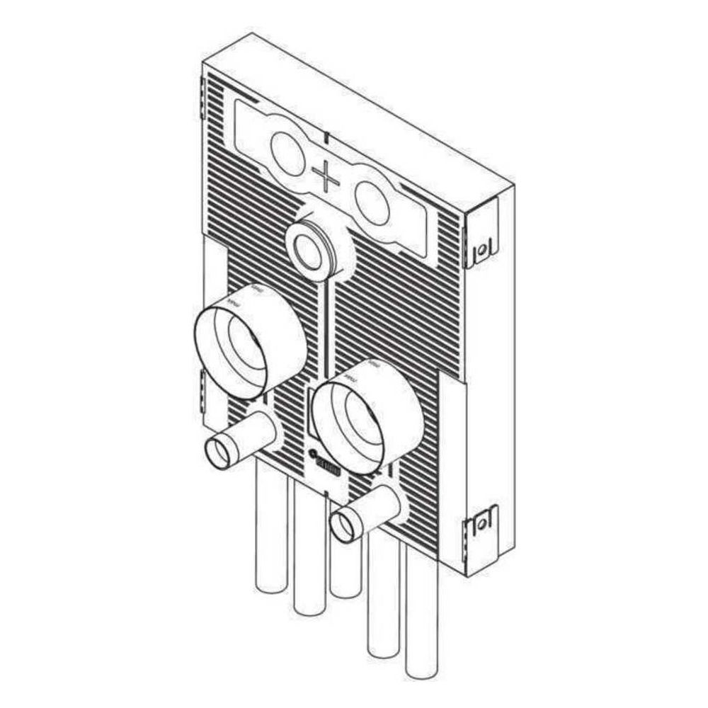 Rehau Sanitärbox für Waschtisch mit 2x Wasserzählergehäuse 2" Koax und UP-Ventil 3/4... REHAU-11102491001 4007360579555 (Abb. 2)