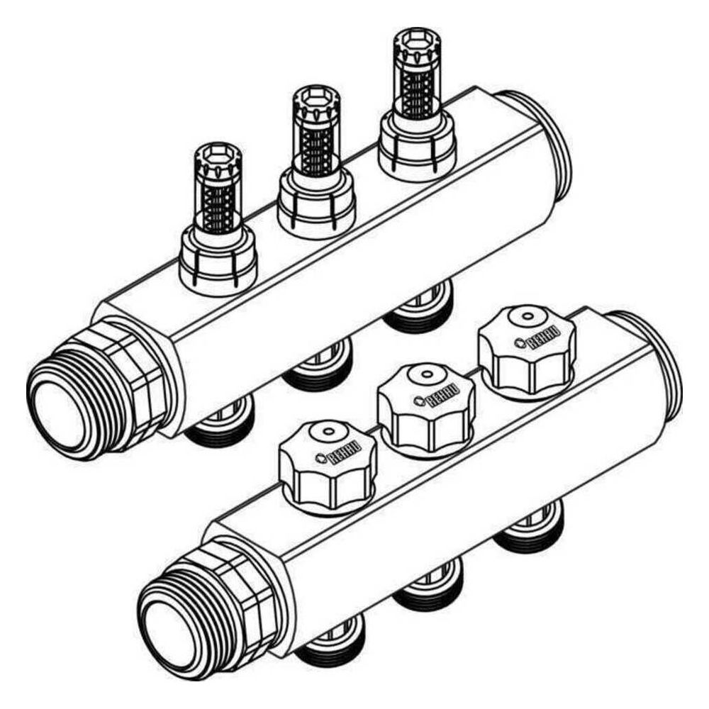 Rehau Rautherm Industrieverteiler IM-D S 32 Erweiterungsset, 3 Heizkreise... REHAU-14700051001 4059757532919 (Abb. 2)