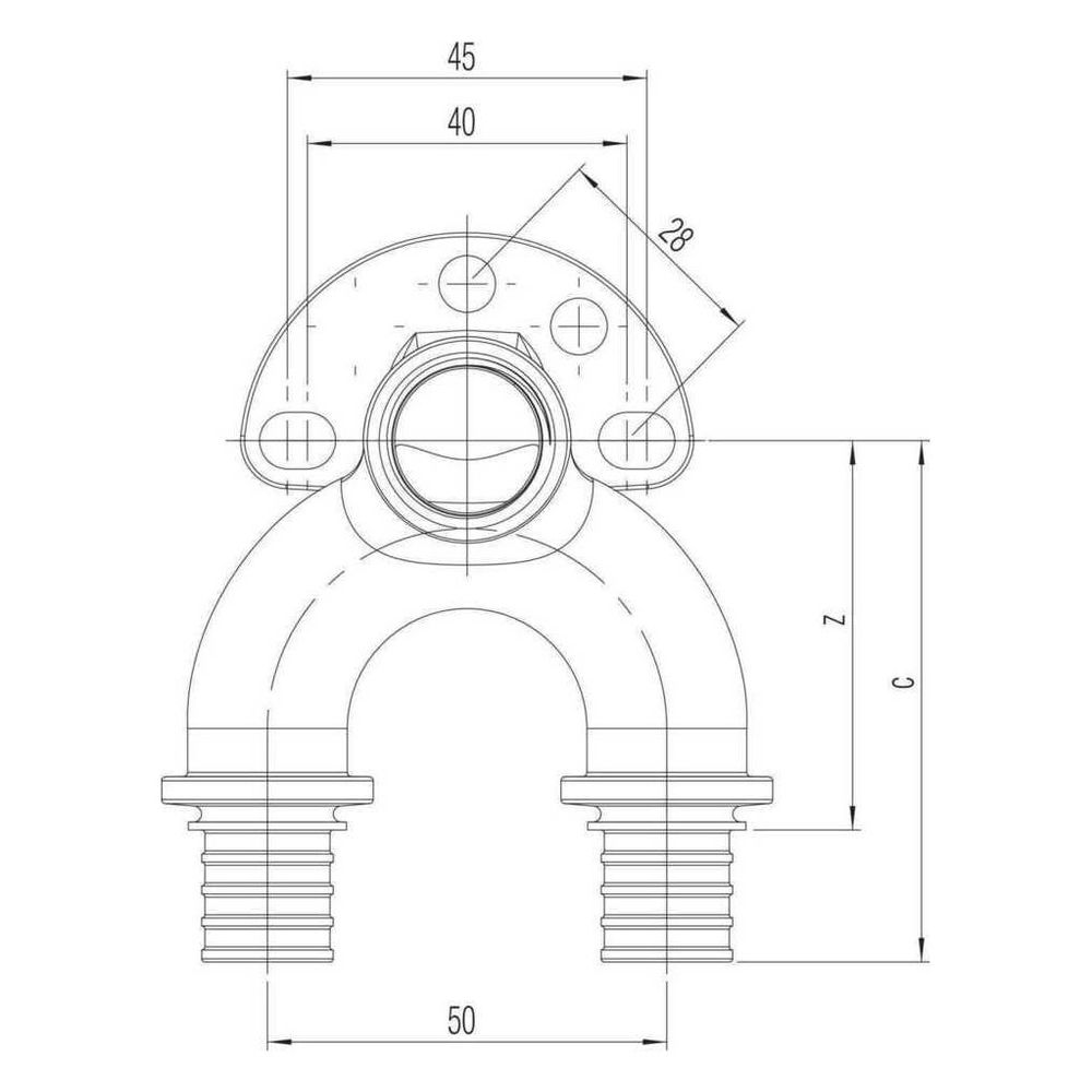 Rehau Doppelwandwinkel Rautitan RXplus 25/25 - Rp 1/2" kurz... REHAU-14564211001 4061264398353 (Abb. 2)