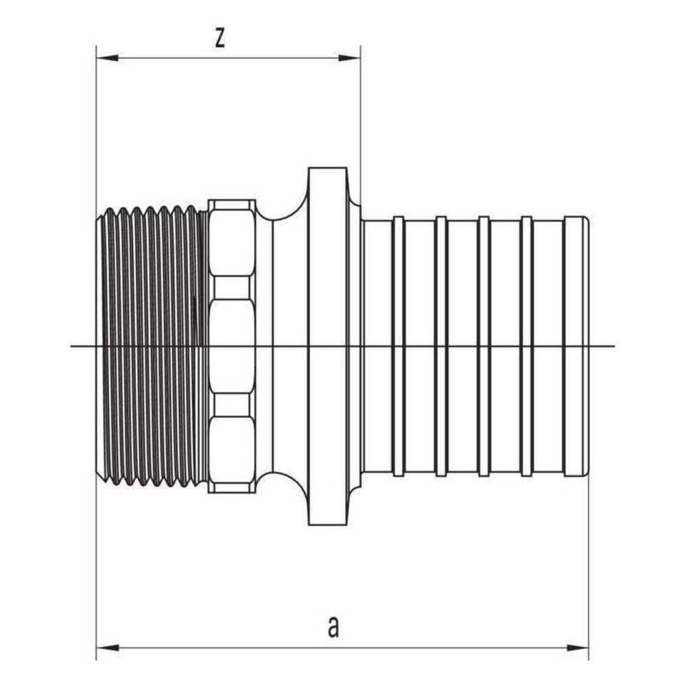 Rehau Übergang Rautitan RXplus, 50mm x R 1 1/2", stabil, Rotguss... REHAU-14600611001 4062178676117 (Abb. 2)