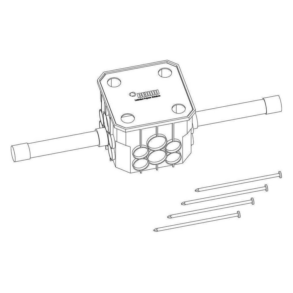 Rehau BKT Anschlussdose mit Anbindung 20x2,0mm für Betonkerntemperierung... REHAU-12317811001 4007360412562 (Abb. 2)