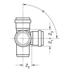 Rehau Raupiano Plus Eckdoppelabzweig DN 110/110/110, 87 Grad... REHAU-11215641003 4007360550875 (Abb. 1)