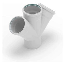 Rehau Raupiano Plus Doppelabzweig DN 110/110/110, 45 Grad... REHAU-11229641001 4007360388225 (Abb. 1)