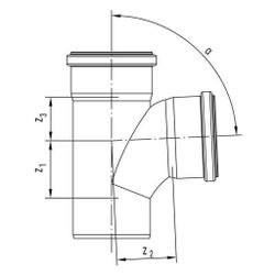 Rehau Raupiano Plus Einfachabzweig DN 110/110, 87 Grad, max flow... REHAU-11230051001 4007360394547 (Abb. 1)