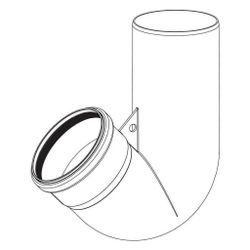 Rehau Raupiano Plus Umlüftungsbogen DN 110, 135 Grad... REHAU-11230391001 4007360440671 (Abb. 1)