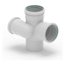 Rehau Raupiano Plus Schachtabzweig rechts DN 90/75/90, 87 Grad... REHAU-11230451001 4007360410407 (Abb. 1)
