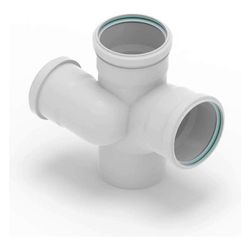Rehau Raupiano Plus Schachtabzweig rechts DN 90/75/90, 87 Grad... REHAU-11230451001 4007360410407 (Abb. 1)