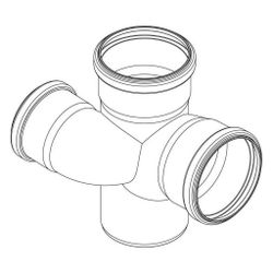 Rehau Raupiano Plus Schachtabzweig rechts DN 90/75/90, 87 Grad... REHAU-11230451001 4007360410407 (Abb. 1)
