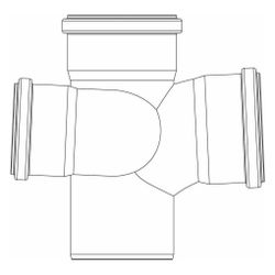 Rehau Raupiano Plus Schachtabzweig rechts DN 90/75/90, 87 Grad... REHAU-11230451001 4007360410407 (Abb. 1)