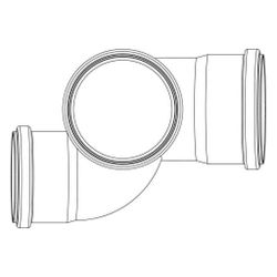 Rehau Raupiano Plus Schachtabzweig rechts DN 90/75/90, 87 Grad... REHAU-11230451001 4007360410407 (Abb. 1)