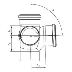 Rehau Raupiano Plus Eckdoppelabzweig DN 90/90/90, 87 Grad, max flow... REHAU-11237241003 4059757620630 (Abb. 1)