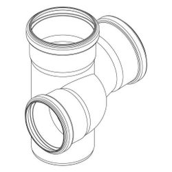 Rehau Raupiano Plus Schachtabzweig rechts DN 110/75/110, 87 Grad... REHAU-11237611001 4007360406578 (Abb. 1)