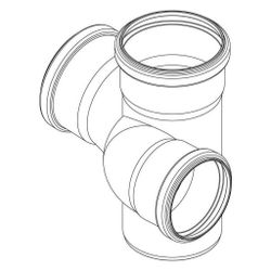 Rehau Raupiano Plus Schachtabzweig links DN 110/75/110, 87 Grad... REHAU-11237711001 4007360406585 (Abb. 1)
