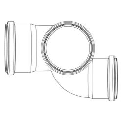 Rehau Raupiano Plus Schachtabzweig links DN 110/75/110, 87 Grad... REHAU-11237711001 4007360406585 (Abb. 1)