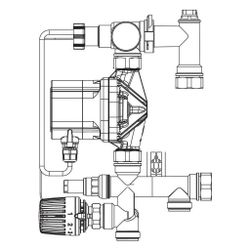 Rehau Regelset flex P mit Thermostatkopf, 13186121002... REHAU-13186121002 4068767278250 (Abb. 1)