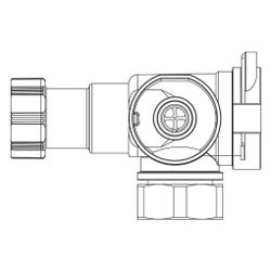 Rehau Anschlusswinkel Pumpe für Regelset flex P... REHAU-13437061002 4068767351298 (Abb. 1)