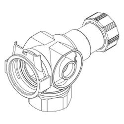 Rehau Anschlusswinkel Pumpe für Regelset flex P... REHAU-13437061002 4068767351298 (Abb. 1)