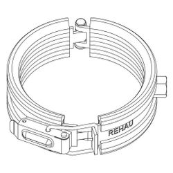 Rehau Rauclamp SLD, Gleitschelle DN 75, M8/M10, Schnellverschluss... REHAU-11271081001 4068767635435 (Abb. 1)