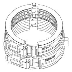 Rehau Rauclamp NC, Schallschutzschelle DN 110, Kombigewinde M8/M10... REHAU-11270031001 4068767635244 (Abb. 1)