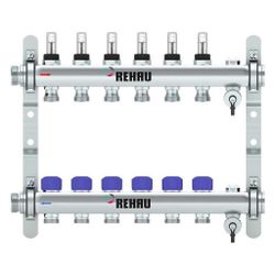 Rehau Verteiler HKV-D Easyflow, Edelstahl, 6 Heizkreise, mit Durchflussanzeige min/m... REHAU-13831601200 4068767634254 (Abb. 1)