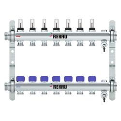 Rehau Verteiler HKV-D Easyflow, Edelstahl, 7 Heizkreise, mit Durchflussanzeige min/m... REHAU-13831701200 4068767634261 (Abb. 1)