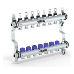 Rehau Verteiler HKV-D Easyflow, Edelstahl, 7 Heizkreise, mit Durchflussanzeige min/m... REHAU-13831701200 4068767634261 (Abb. 1)