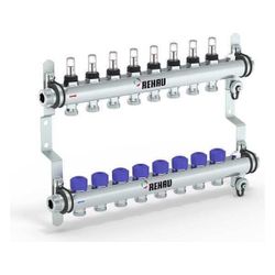 Rehau Verteiler HKV-D Easyflow, Edelstahl, 8 Heizkreise, mit Durchflussanzeige min/m... REHAU-13831801200 4068767634278 (Abb. 1)