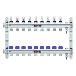 Rehau Verteiler HKV-D Easyflow, Edelstahl, 9 Heizkreise, mit Durchflussanzeige min/m... REHAU-13831901200 4068767634285 (Abb. 1)