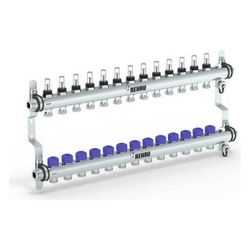 Rehau Verteiler HKV-D Easyflow, Edelstahl, 13 Heizkreise, mit Durchflussanzeige min/... REHAU-13832301200 4068767634322 (Abb. 1)