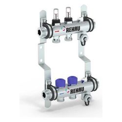 Rehau Verteiler HKV-D Easyflow, Edelstahl, 2 Heizkreise, mit Durchflussanzeige min/m... REHAU-13831201200 4068767634216 (Abb. 1)