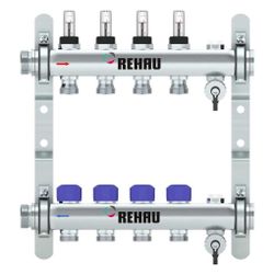 Rehau Verteiler HKV-D Easyflow, Edelstahl, 4 Heizkreise, mit Durchflussanzeige min/m... REHAU-13831401200 4068767634230 (Abb. 1)