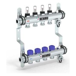 Rehau Verteiler HKV-D Easyflow, Edelstahl, 4 Heizkreise, mit Durchflussanzeige min/m... REHAU-13831401200 4068767634230 (Abb. 1)