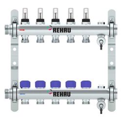 Rehau Verteiler HKV-D Easyflow, Edelstahl, 5 Heizkreise, mit Durchflussanzeige min/m... REHAU-13831501200 4068767634247 (Abb. 1)