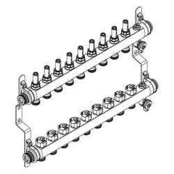 Rehau Verteiler HKV-D Easyflow, Edelstahl, 9 Heizkreise, mit Durchflussanzeige min/m... REHAU-13831901200 4068767634285 (Abb. 1)