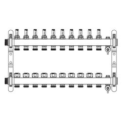 Rehau Verteiler HKV-D Easyflow, Edelstahl, 10 Heizkreise, mit Durchflussanzeige min/... REHAU-13832001200 4068767634292 (Abb. 1)