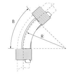 Rehau Rohrführungsbogen 25mm, 45 Grad, Stahl verzinkt, für Sanitär... REHAU-11389111002 4007360031152 (Abb. 1)