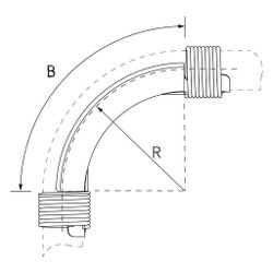 Rehau Rohrführungsbogen 16mm, 45 Grad, Stahl verzinkt, für Sanitär... REHAU-11391211002 4007360031138 (Abb. 1)