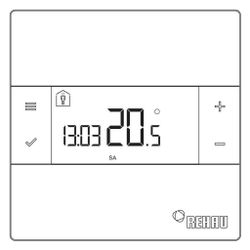 Rehau Rautherm Raumregler NEA H 230V, für Heizfall, Schwarz... REHAU-14601021001 4068768005824 (Abb. 1)