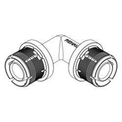 Rehau Winkel Fastloc EXplus, 32x32mm, 90 Grad, Messing... REHAU-13707141001 4067936345526 (Abb. 1)