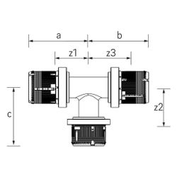 Rehau T-Stück Fastloc EXplus, Messing, 25x20x25mm... REHAU-13706591001 4067936344680 (Abb. 1)